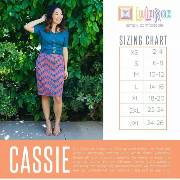 LuLaRoe CASSIE Pencil Skirt SMALL Pull-up NWT - Picture 2 of 4